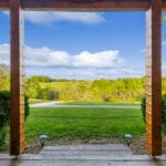 Lodge at Coxs Creek, KY - view from the front porch.